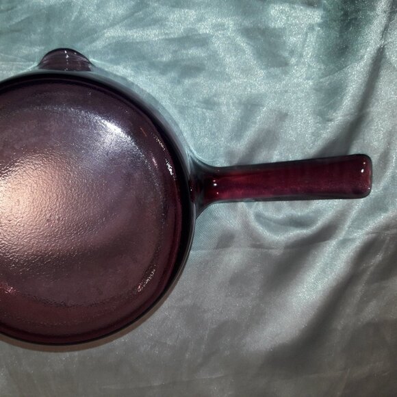 Vintage 90s Cranberry Visions Pyrex Corning 1 L All-Glass Purple Saucepan w/Lid - Picture 12 of 12